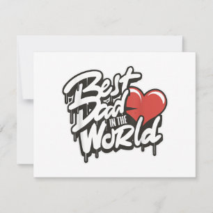 Tarjeta Festiva Día del Padre Mejor Papá del Mundo