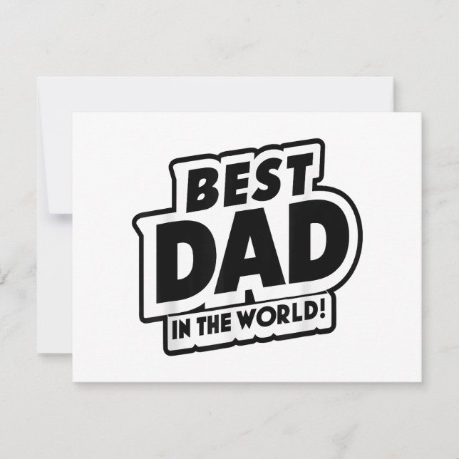 Tarjeta Festiva Día del Padre Mejor Papá En El Mundo (Anverso)