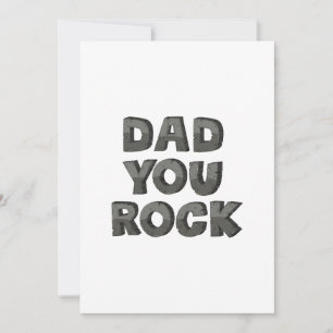 Tarjeta Festiva Día del Padre Papá, eres genial, roca divertida