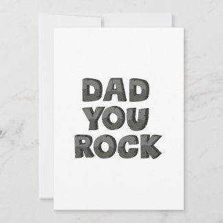 Tarjeta Festiva Día del Padre Papá, eres genial, roca divertida