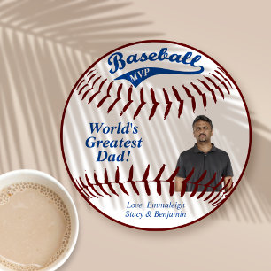 Tarjeta Festiva Día del Padre Personalizable MVP de Béisbol