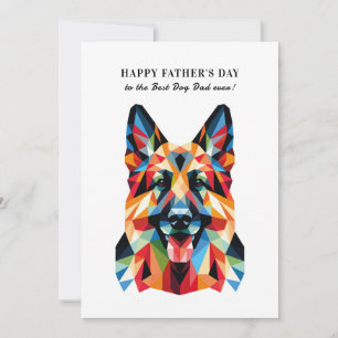 Tarjeta Festiva Día del padre personalizado del perro pastor alemá