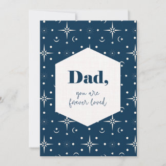Tarjeta Festiva Día del Padre Por Siempre Amado Estrellas y Luna C