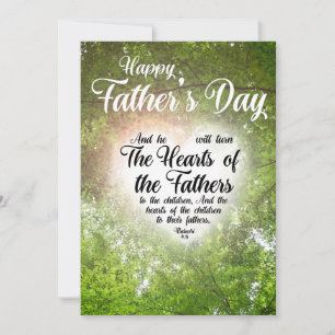 Tarjeta Festiva Día del Padre Religioso Cristiano Malaquías 4:6