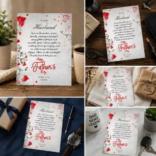 Tarjeta Festiva Día del Padre romántico para marido de esposa Foto