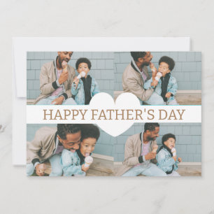 Tarjeta Festiva Día del Padre Simple Mejor Papá Siempre Foto Simpl