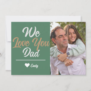 Tarjeta Festiva Día del padre simple moderno foto familia