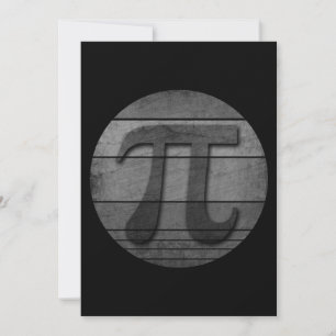 TARJETA FESTIVA DÍA DEL PI DIVERTIDO EN BLANCO Y NEGRO