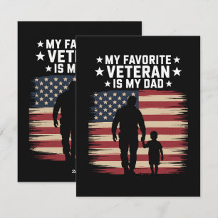 Tarjeta Festiva Día del Veterano Padre Orgulloso