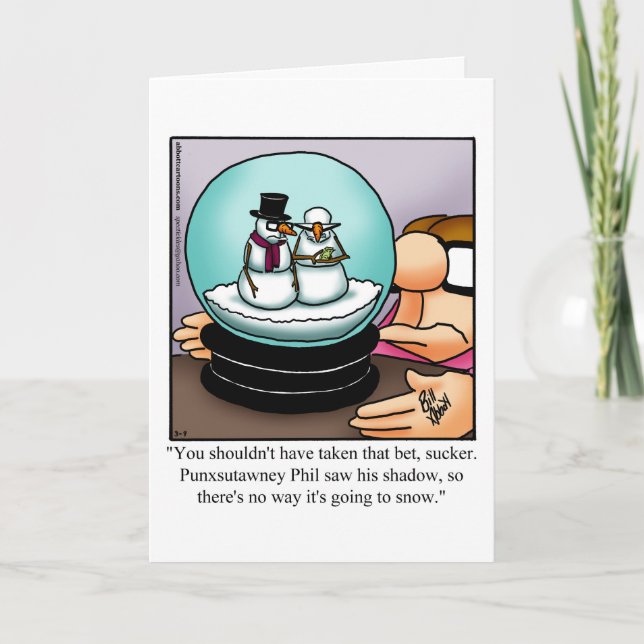 Tarjeta Festiva Dia divertida de Groundhog (Anverso)