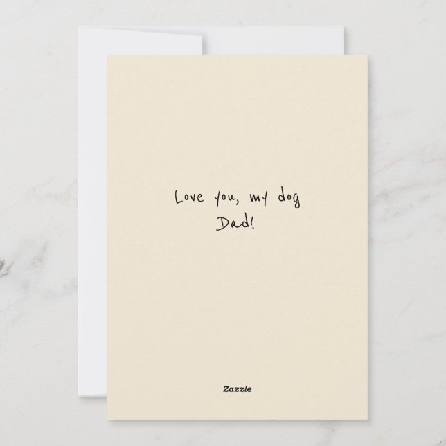 Tarjeta Festiva Dia divertida del padre del perro (Reverso)