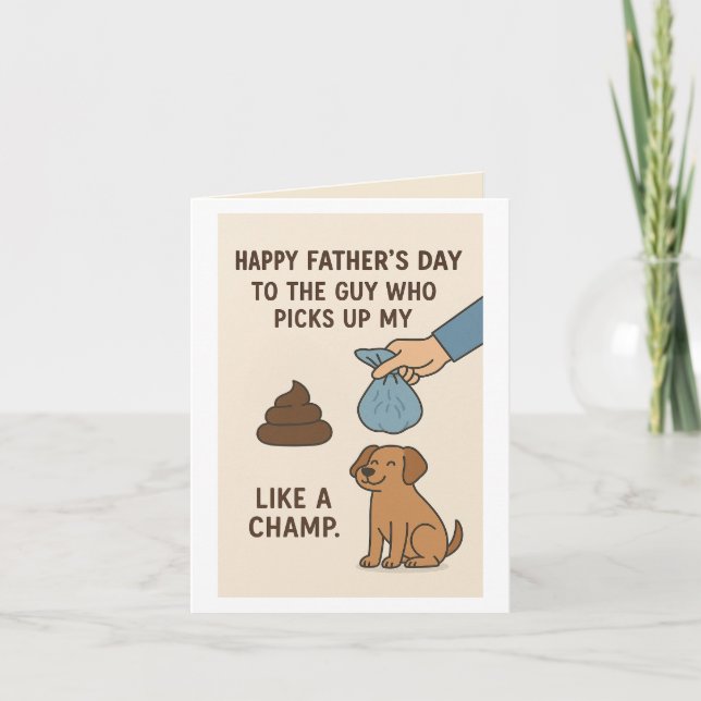 Tarjeta Festiva Dia divertida del padre del perro (Anverso)