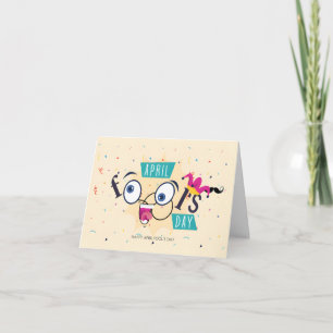 Tarjeta Festiva Día divertido de celebración con Feliz Día de los 