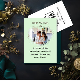 Tarjeta Festiva Día divertido de la madre de hija corazón foto