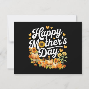 Tarjeta Festiva Día divertido y feliz de las madres Floral lindo p