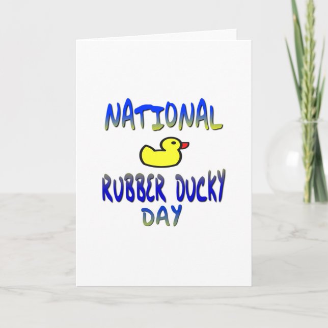 Tarjeta Festiva Día Ducky de goma nacional (Anverso)