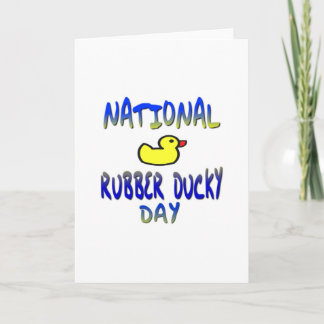 Tarjeta Festiva Día Ducky de goma nacional