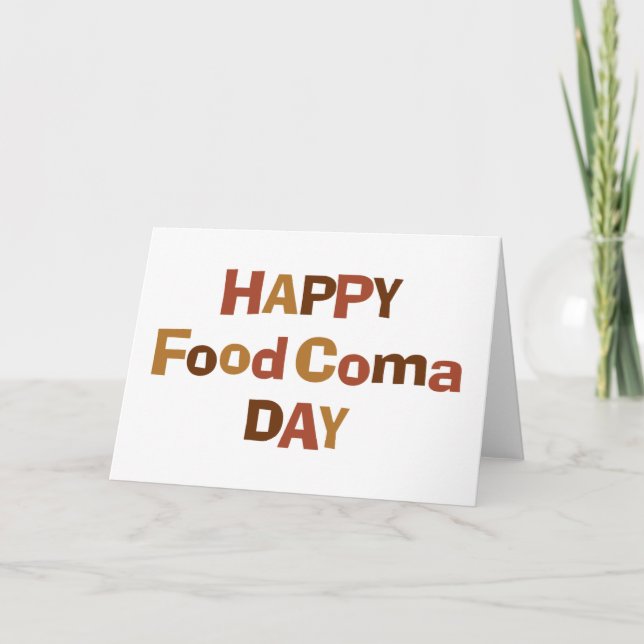 Tarjeta Festiva Día feliz de la coma de la comida (Anverso)