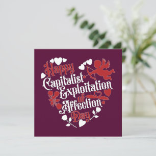 Tarjeta Festiva Día Feliz de la Explotación Capitalista del Afecto