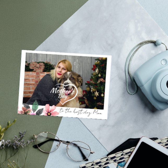 Tarjeta Festiva Día Feliz de las Madres de Foto Floral Personaliza (Subido por el creador)