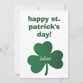 Tarjeta Festiva Día Feliz de San Patricio Clásica Celebración Irla