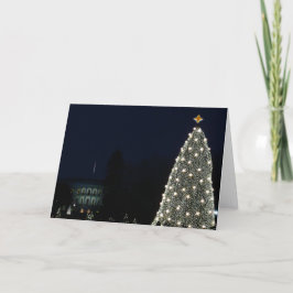 Tarjeta Festiva Día feriado por la Casa Blanca y los Navidades de