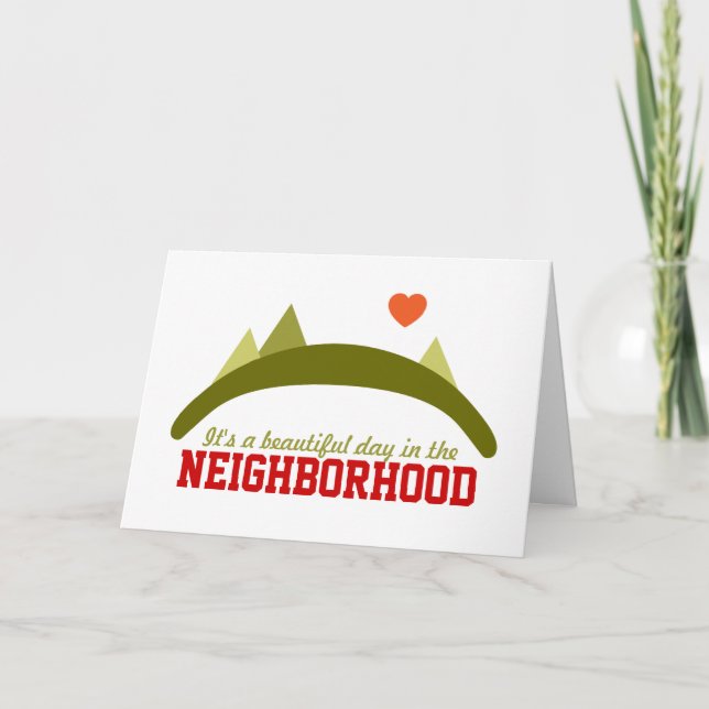 Tarjeta Festiva Día hermoso en la vecindad (Anverso)