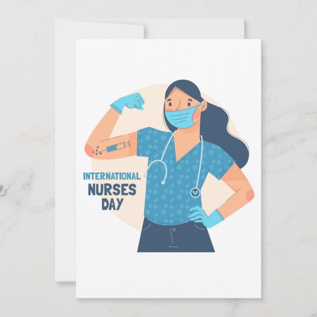 Tarjeta Festiva Día Internacional de Enfermeras | Las enfermeras s (Anverso)