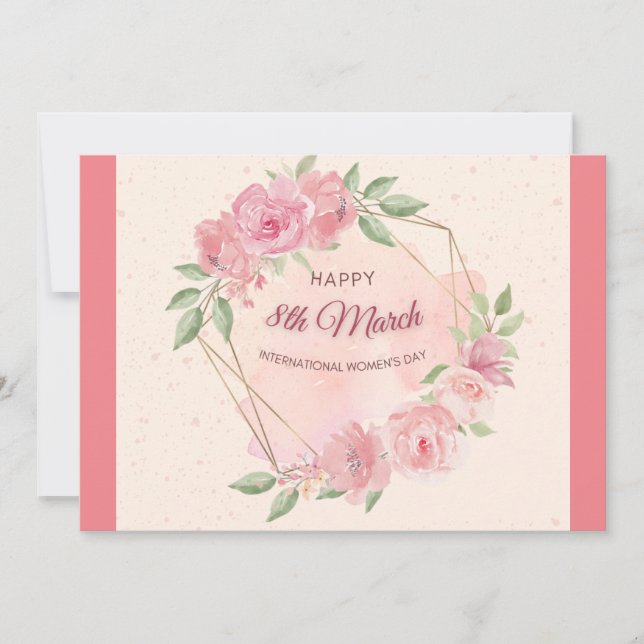 Tarjeta Festiva día internacional de la mujer (Anverso)