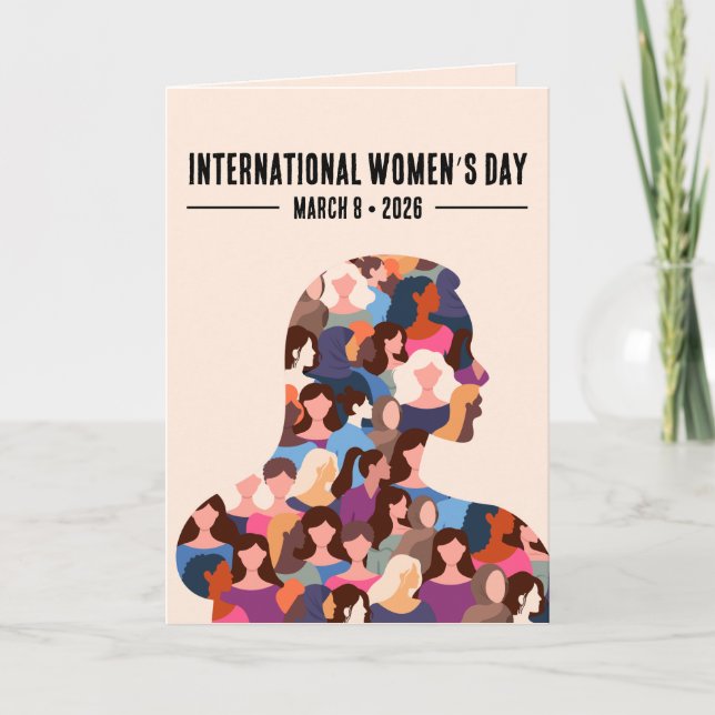 Tarjeta Festiva Día Internacional de la Mujer (Anverso)