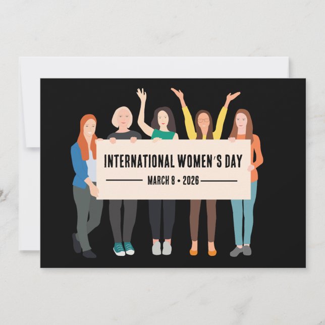 Tarjeta Festiva Día Internacional de la Mujer (Anverso)
