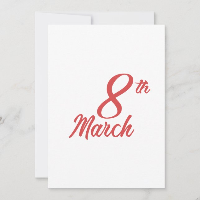 Tarjeta Festiva Día Internacional de la Mujer (Anverso)