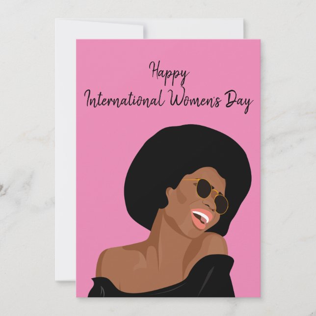 Tarjeta Festiva Día Internacional de la Mujer (Anverso)