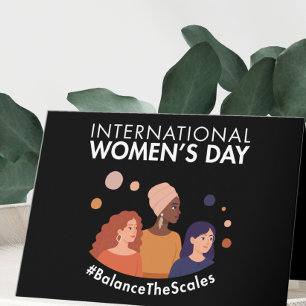 Tarjeta Festiva Día Internacional de la Mujer 2026 Equilibra la Ba