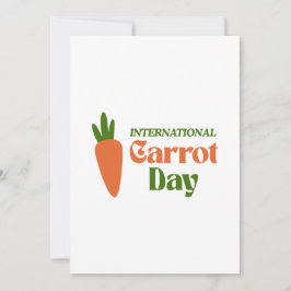 Tarjeta Festiva Día Internacional de la Zanahoria