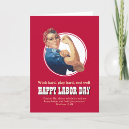 Tarjeta Festiva DÍA LABORAL DE Rosie Riveter