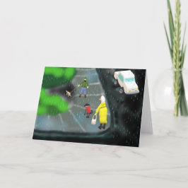 Tarjeta Festiva Día lluvioso