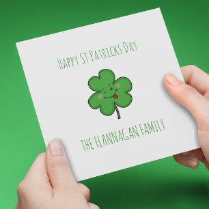 Tarjeta Festiva Día Mínimo del Shamrock St Patricks