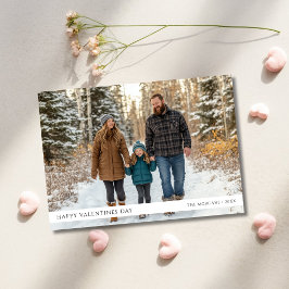 Tarjeta Festiva Día moderno de San Valentín foto de familia y bebé