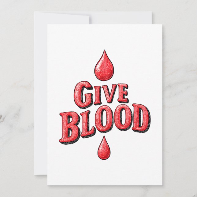 Tarjeta Festiva Día Mundial del Donante de Sangre - Dar a conocer  (Anverso)