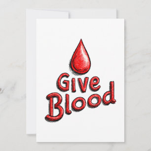 Tarjeta Festiva Día Mundial del Donante de Sangre - Dar texto de s