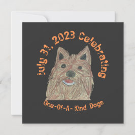 Tarjeta Festiva Día Nacional del Perro que celebra a los cachorros