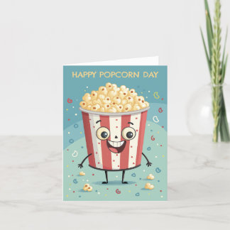 Tarjeta Festiva Día Nacional del Popcorn
