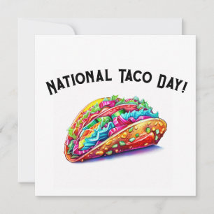 Tarjeta Festiva Día Nacional del Taco