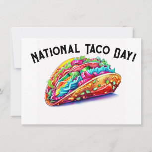 Tarjeta Festiva Día Nacional del Taco
