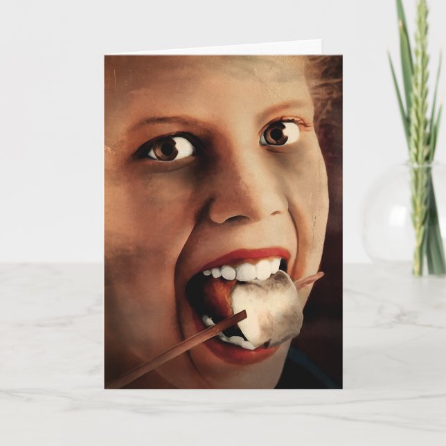 Tarjeta Festiva Día Nacional Tostado de Marshmallow (Anverso)