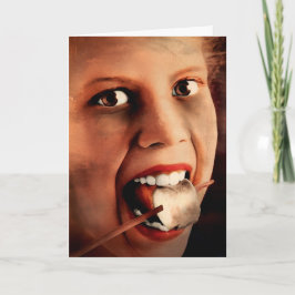 Tarjeta Festiva Día Nacional Tostado de Marshmallow