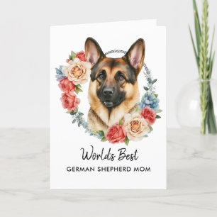 Tarjeta Festiva Día personalizado de la madre del perro pastor ale