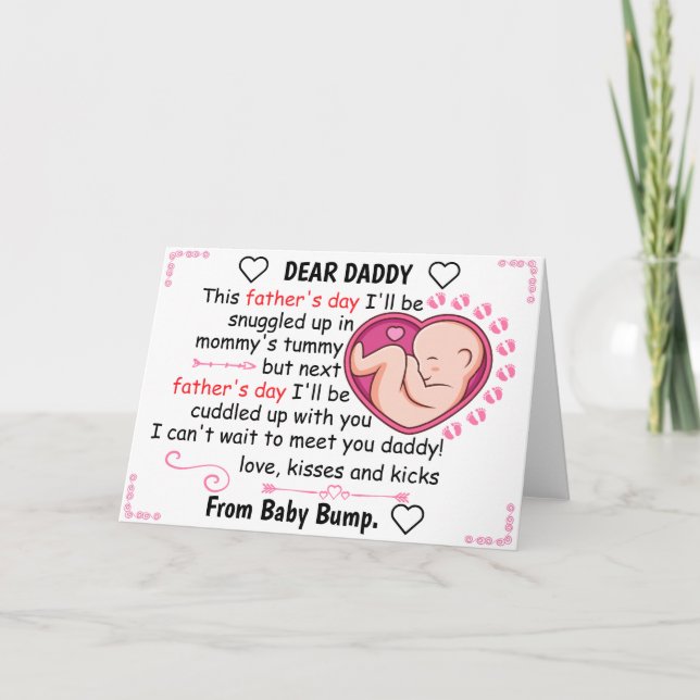 Tarjeta Festiva Día Personalizado De Los Primeros Padres De La Hij (Anverso)