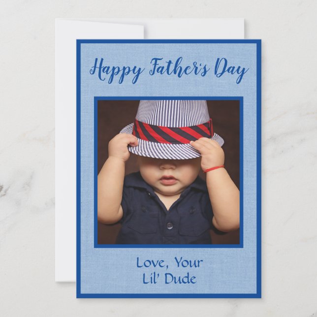 Tarjeta Festiva Día personalizado del padre de la foto (Anverso)